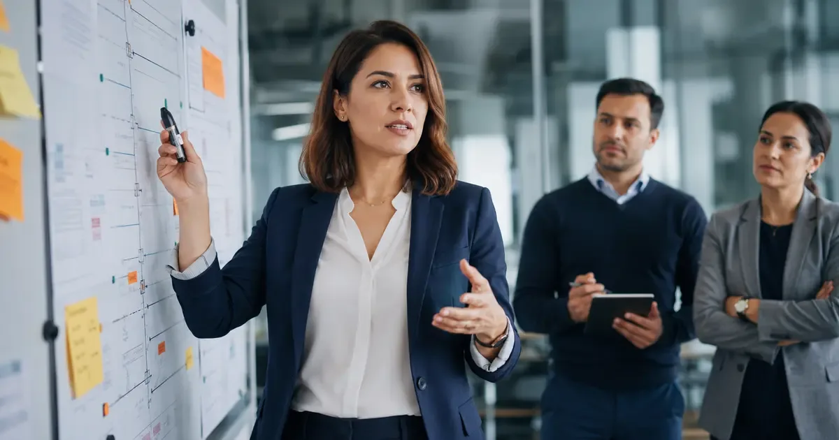 Responsable accompagnant son équipe avec posture de leadership, écoute active et vision partagée